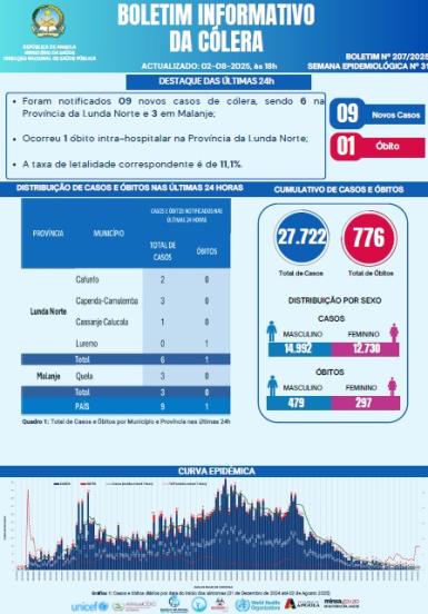Boletim de Colera 2025 Nº 207